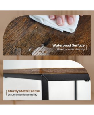 Corner Printer Stand 3-Tier with Charging Station