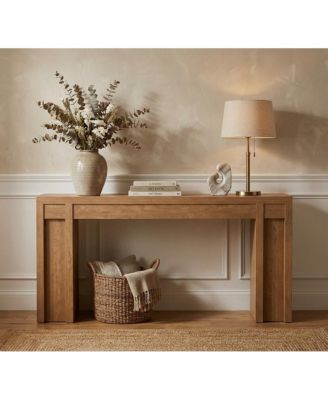 70" Long Rustic Farmhouse Console Table, Hallway Accent Table for Entryway and Living Room