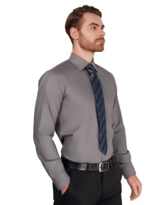 Men's Herringbone Long-Sleeve Dress Shirt