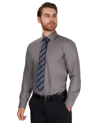 Men's Herringbone Long-Sleeve Dress Shirt