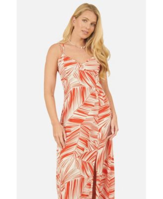 Women's Sleeveless V-Neck Cross Back Maxi Dress