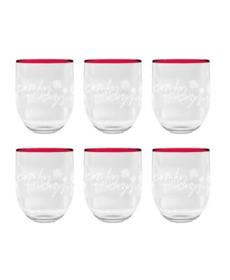 Holiday Cozy Stemless, 15oz.,Premium Acrylic,Set Of 6