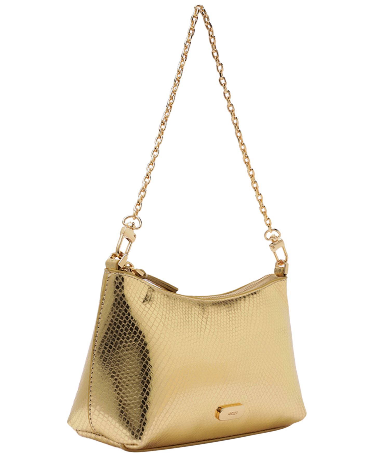 Женская сумка Arezzo Ivory Mini Crossbody Handbag, цвет: Золотой — фото 3