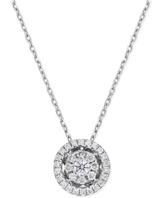 Macy's circle deals diamond necklace