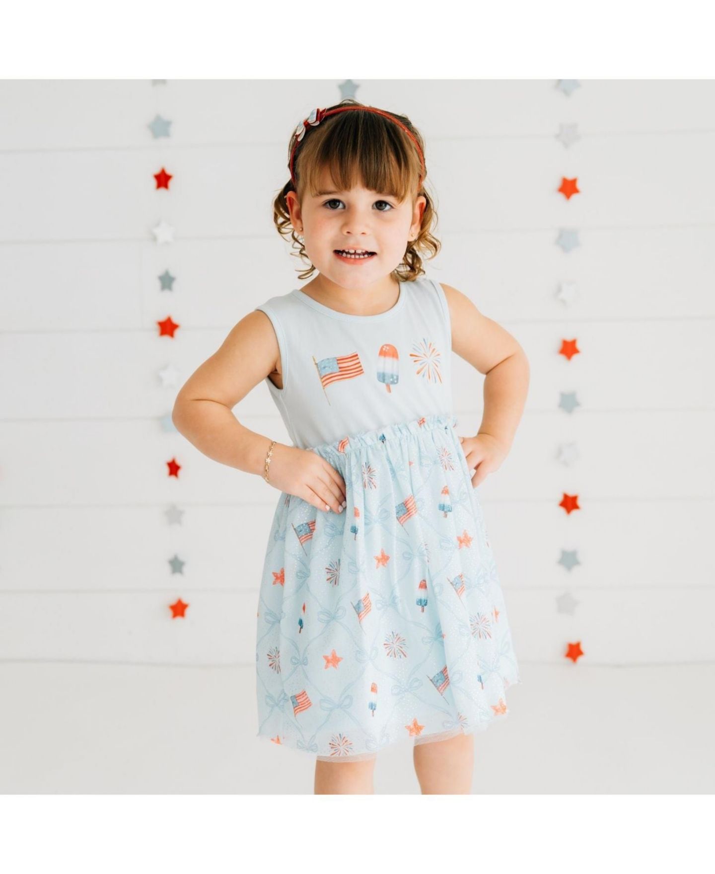 Платье Sweet Wink Patriotic Trellis Tank Tutu Dress для девочек — фото 2
