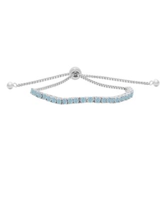 Multi-Stones Bolo Bracelet (1.84 ct. t.w.) in Sterling Silver