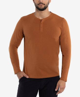 X RAY Men's Long Sleeve Henley T-Shirt