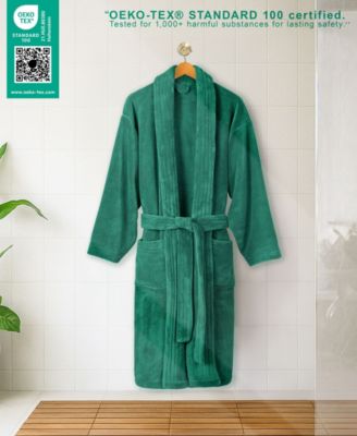 Unisex Luxury Hotel Spa Warm Shawl Collar Soft Plush Fleece Bath Robe