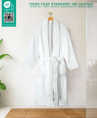 Unisex Luxury Hotel Spa Warm Shawl Collar Soft Plush Fleece Bath Robe