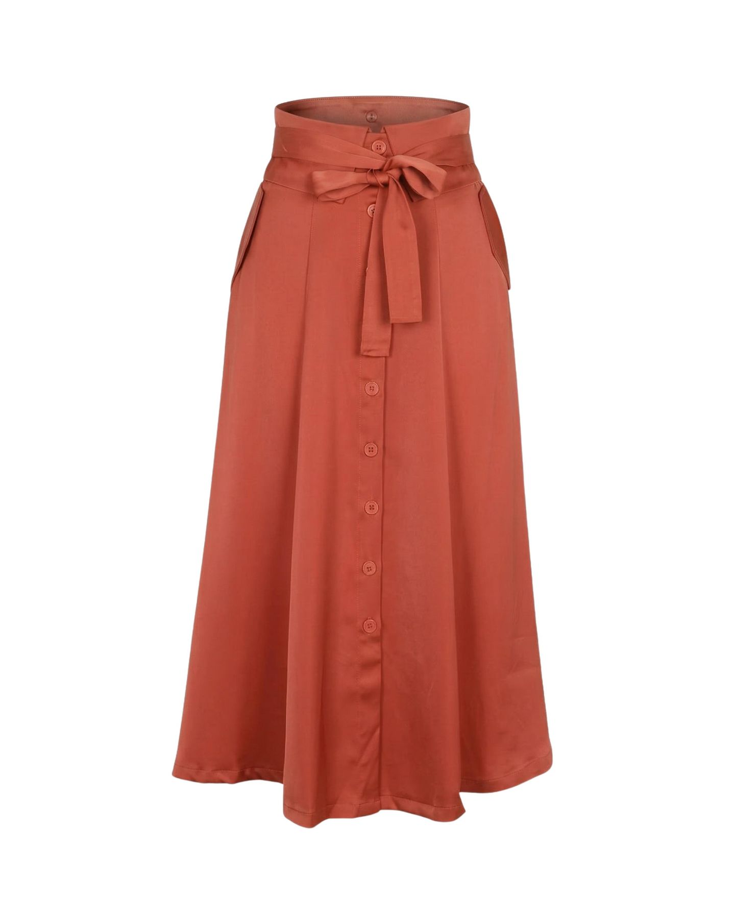 Женская юбка Modenaire Button-Front Waist-Tie Midi — фото 6
