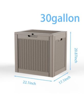 30 Gallon Waterproof Resin Outdoor Storage Deck Box