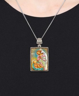 Blessing Angels Religious Holiday Jewelry Necklace Monastery Icons