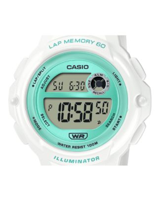 Women's Digital White Resin Watch 40.5mm
