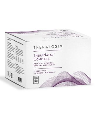 TheraNatal Complete Prenatal Vitamin Supplement -91-Day Supply - With DHA, Vitamin D3, Folate, Iodine, Choline, Iron & More -NSF Certified