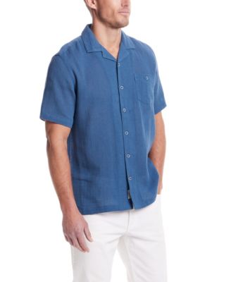 Men's Airtex Regular-Fit Textured Button-Down Camp Shirt