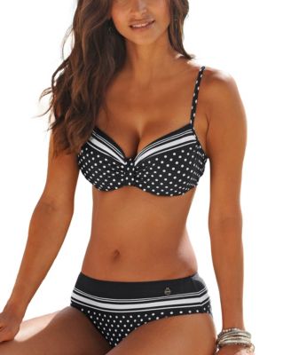 Dotted Bikini Top and Solid Bottom