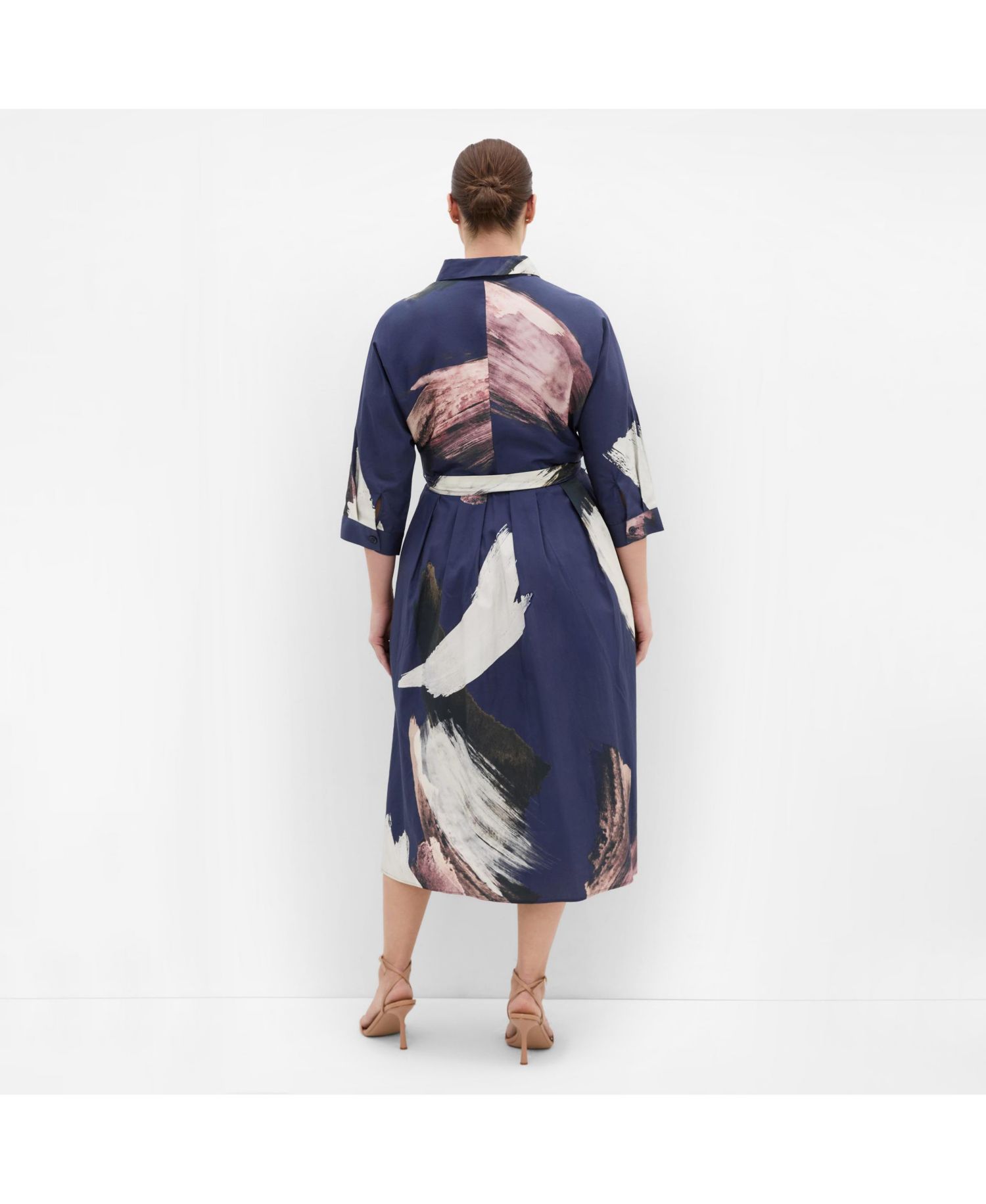 Women's Angel Print Shirt Dress