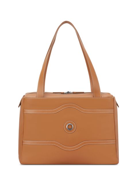 Сумка Delsey Paris Chatelet 16.25" Leather Tote, цвет: Коньячный