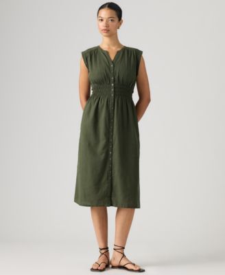 Women's Beatrice Button-Front Midi Dress
