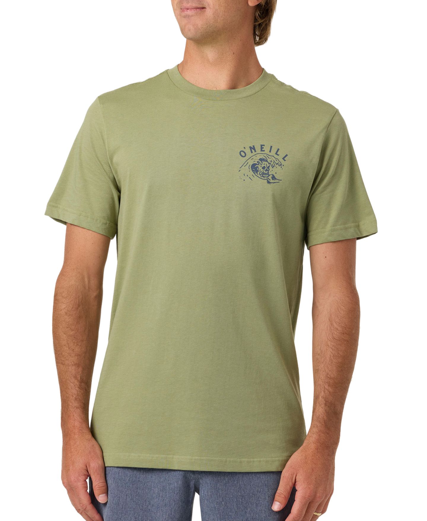Мужская футболка O'Neill Sesh Short-Sleeve Crewneck, цвет: Оливковый зелёный — фото 2