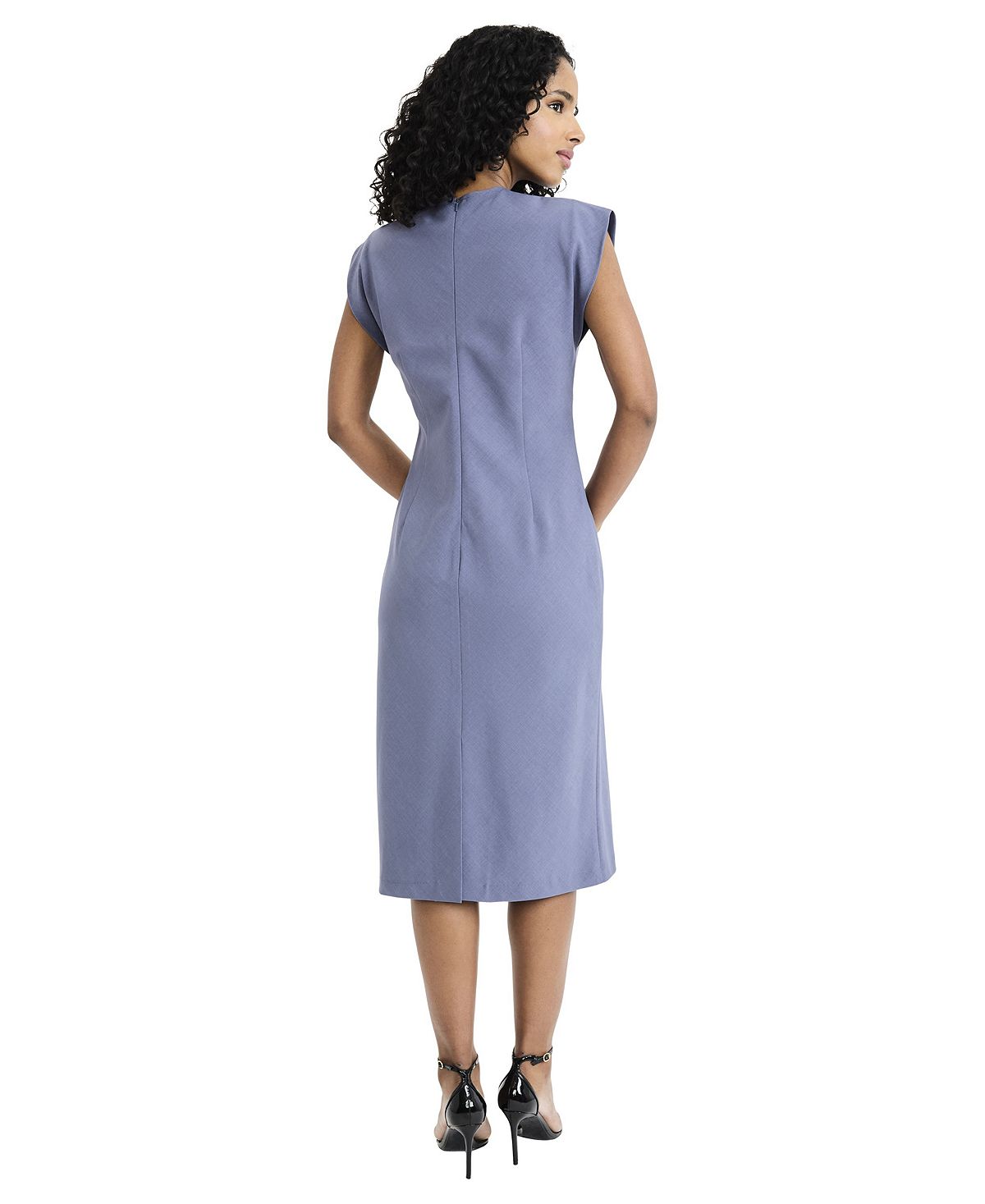 Luxely Women's Cap-Sleeve Midi Dress view 3 — MAYCSS fashion products