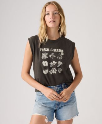 Women's Boxy Crew Neck Tank Top