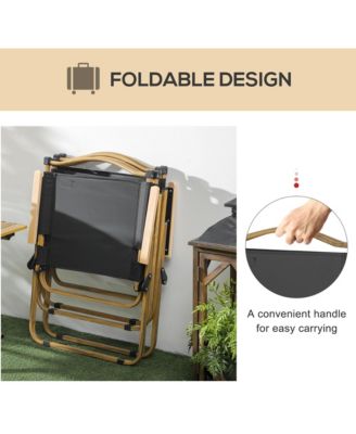 Set of 2 Folding Camping Chair, Portable Armchairs,