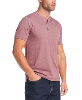 Men's Short-Sleeve Melange Henley Shirt