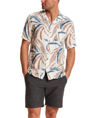 Men's Short-Sleeve Button Down Camp Shirt