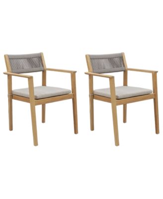 Bristol 2-Piece Teak Outdoor Dining Chair Bundle