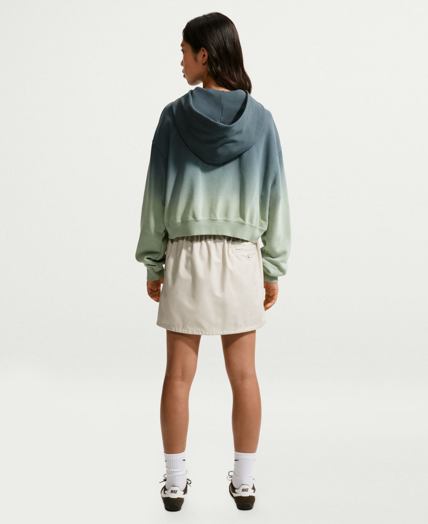 Женское худи Nike Sportswear Phoenix Fleece Oversized Henley, цвет: Синий — фото 14