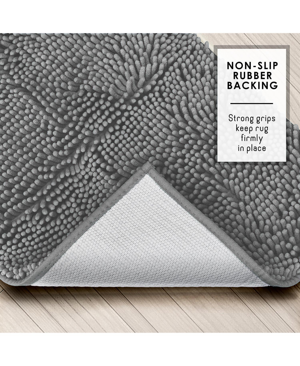Hearth & Harbor Ultra-Soft Chenille Bath Rug - Medium 20"x32", Quick-Dry, Machine-Washable