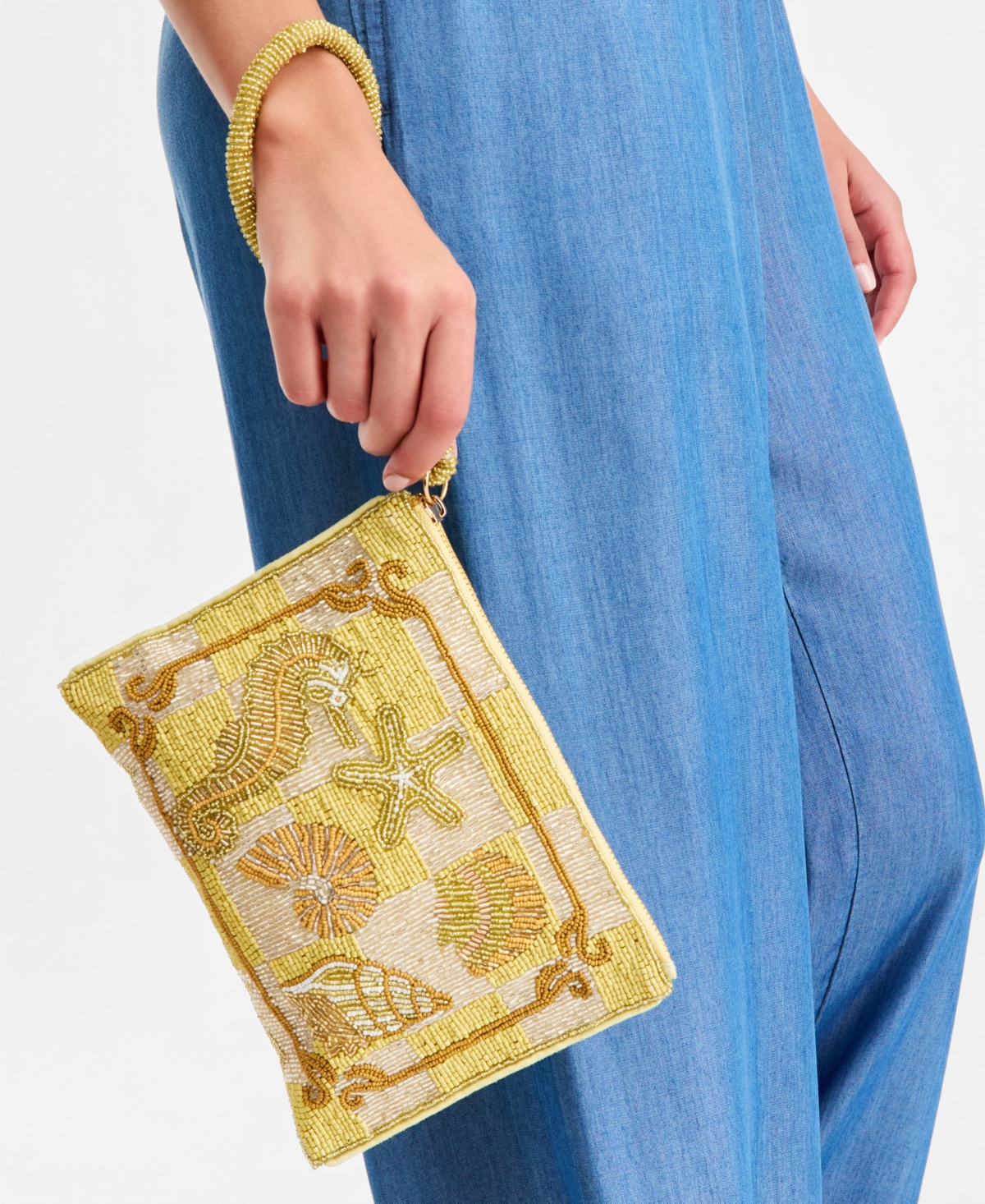 On 34th Beaded Zipper Wristlet, Macy's Exclusive