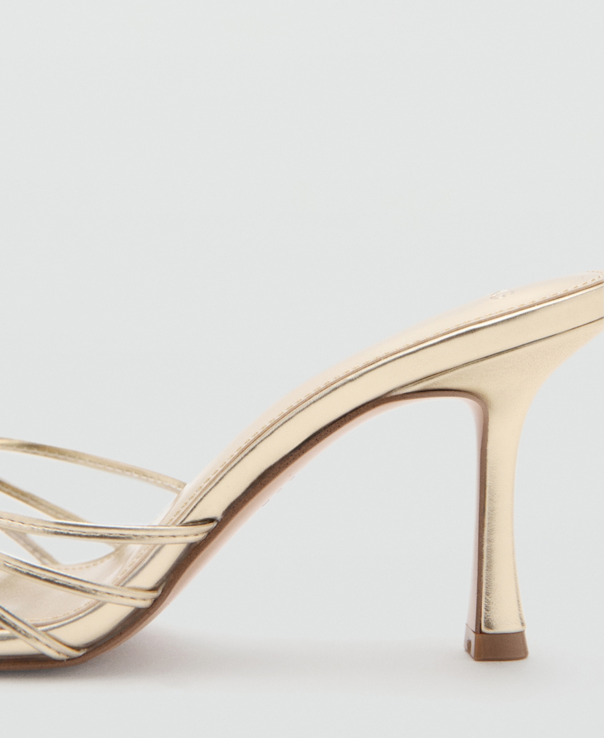 Mango Women's Metallic Strappy Heeled Sandals