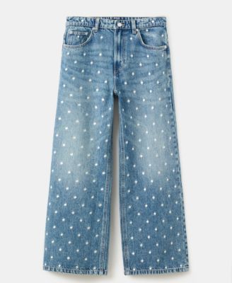 Women's Polka-Dot Straight Jeans