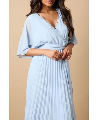 oasis blue pleated dress Oasis Women's Occasion Pleated Midi Dress