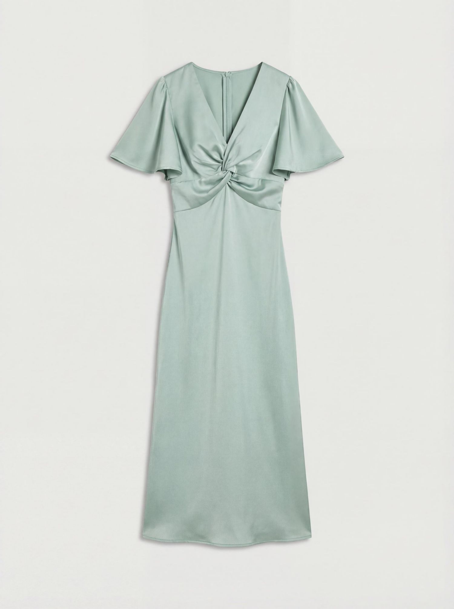 Women's Angel Sleeve Midi Bridesmaid Dress