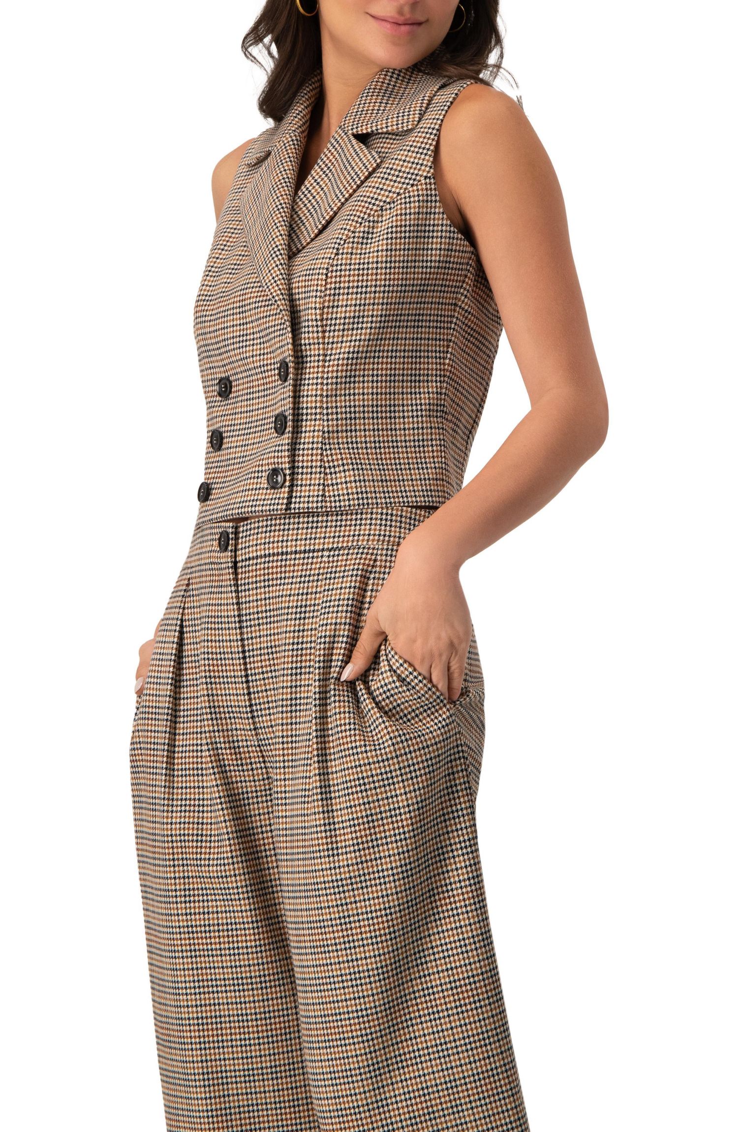 Women's Short Double-Breasted Vest