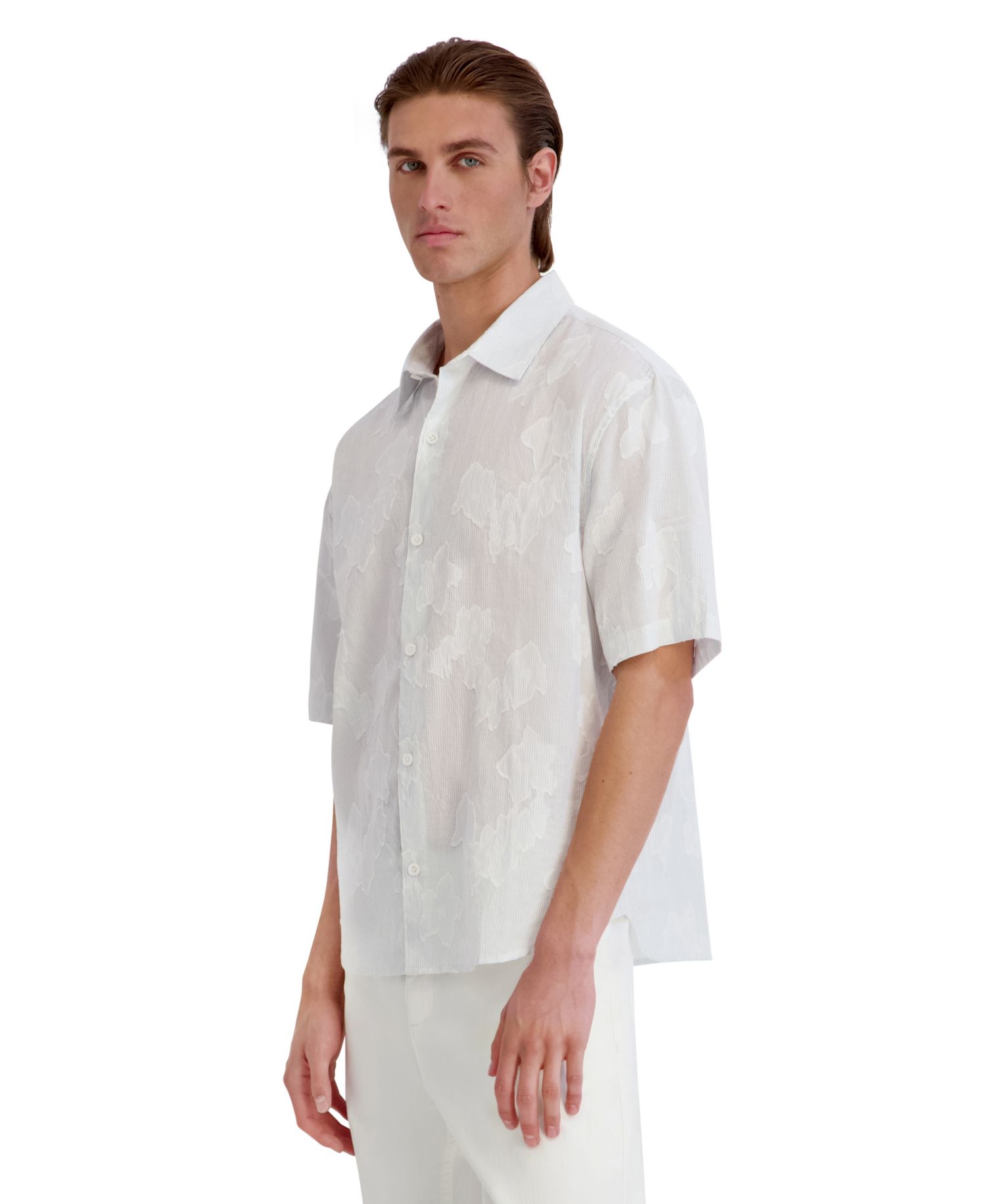 Men's Raised Cloud Flower Stripe Shirt