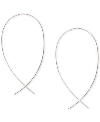 Sculptural Threader Small Hoop Earrings, 1"