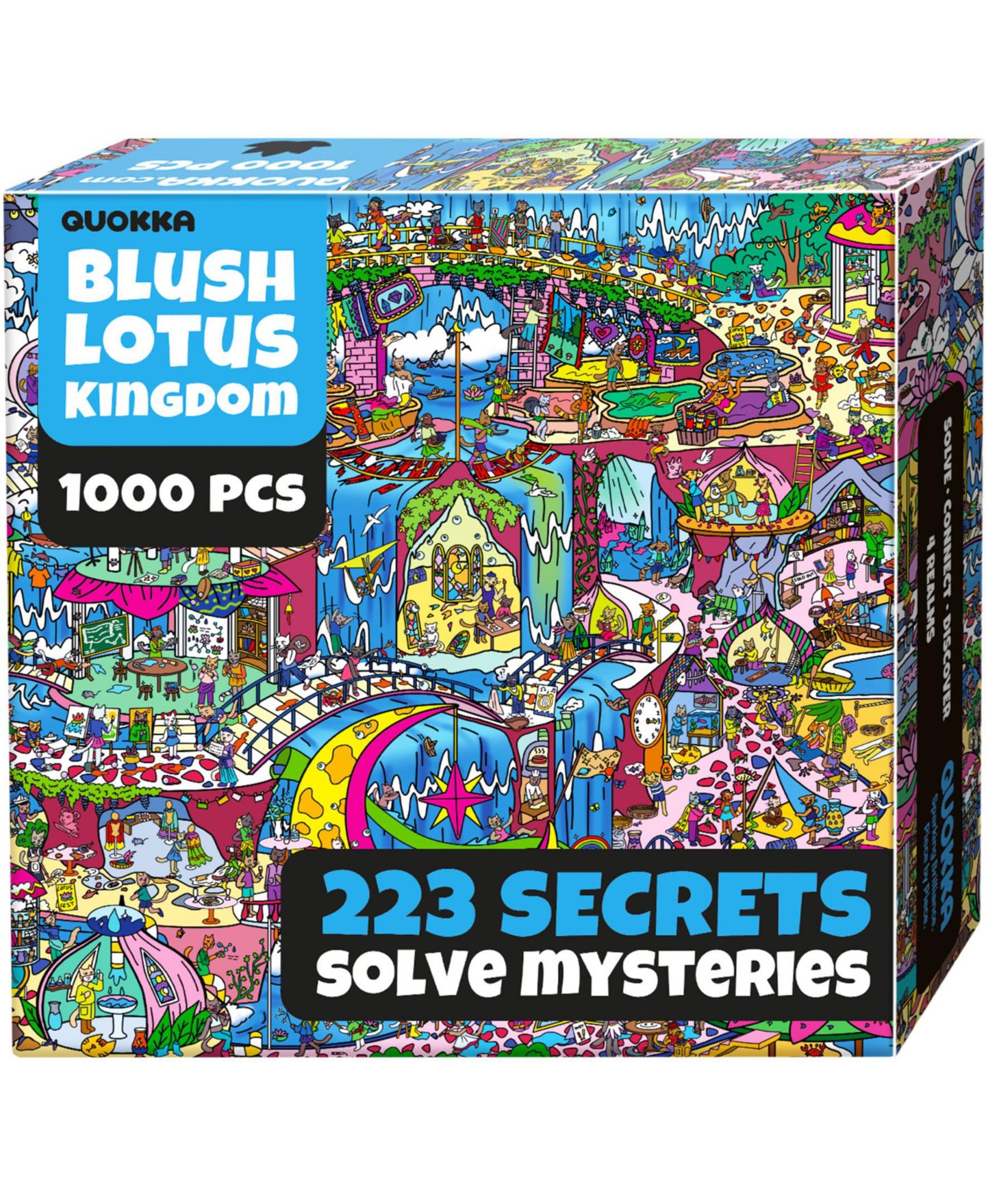 Детский пазл Quokka Blush Lotus Kingdom 1000-Piece Search-and-Find Audio Story Puzzle, Ages 14+, цвет: Пудровый — фото 1