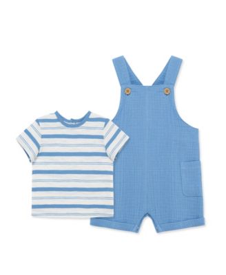 Baby Boys' Short-Sleeve T-Shirt and Shortall, 2-Piece Set