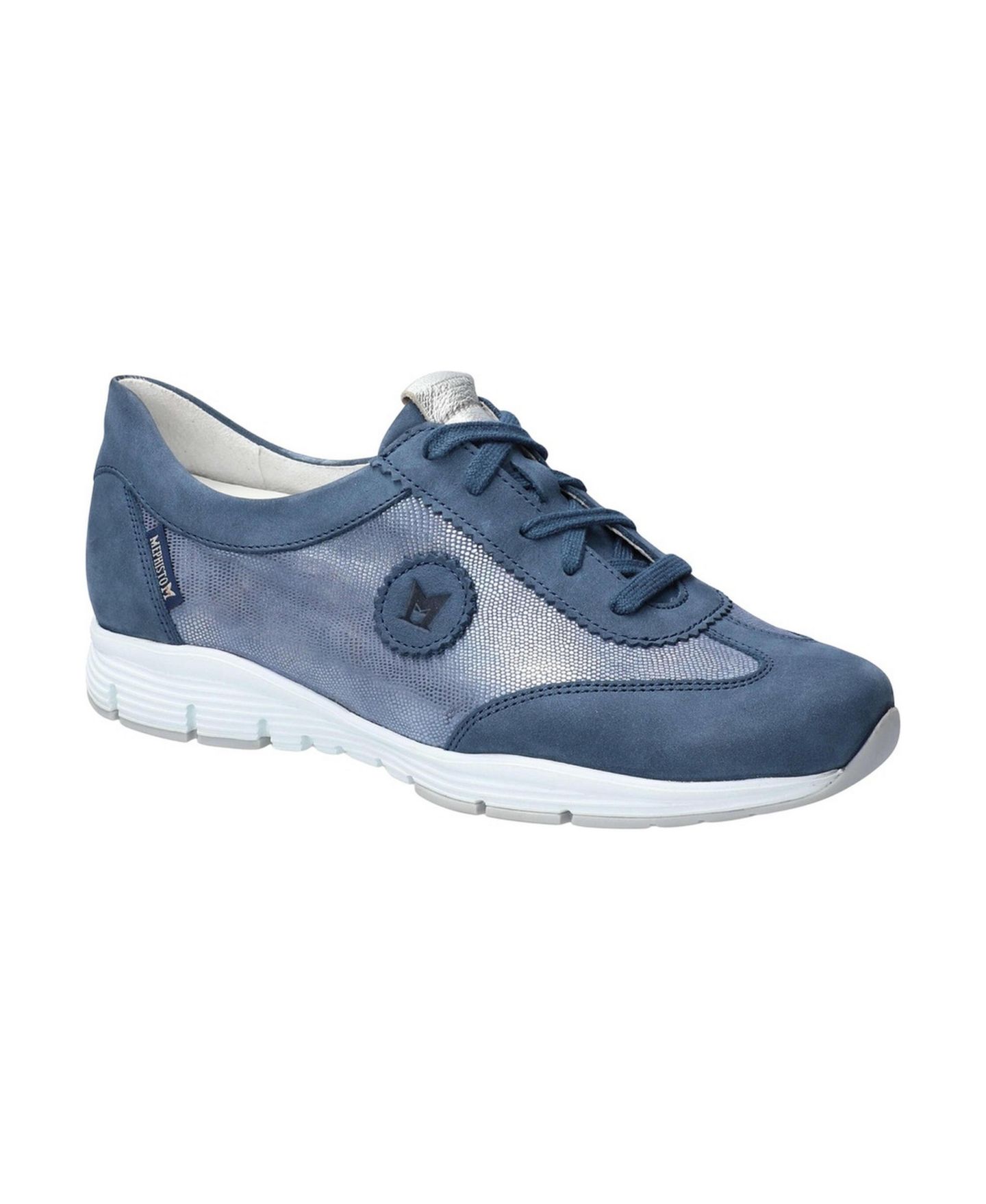 Женские кроссовки Mephisto Yael Denim Artesia Leather, цвет: Джинсовый синий — фото 1