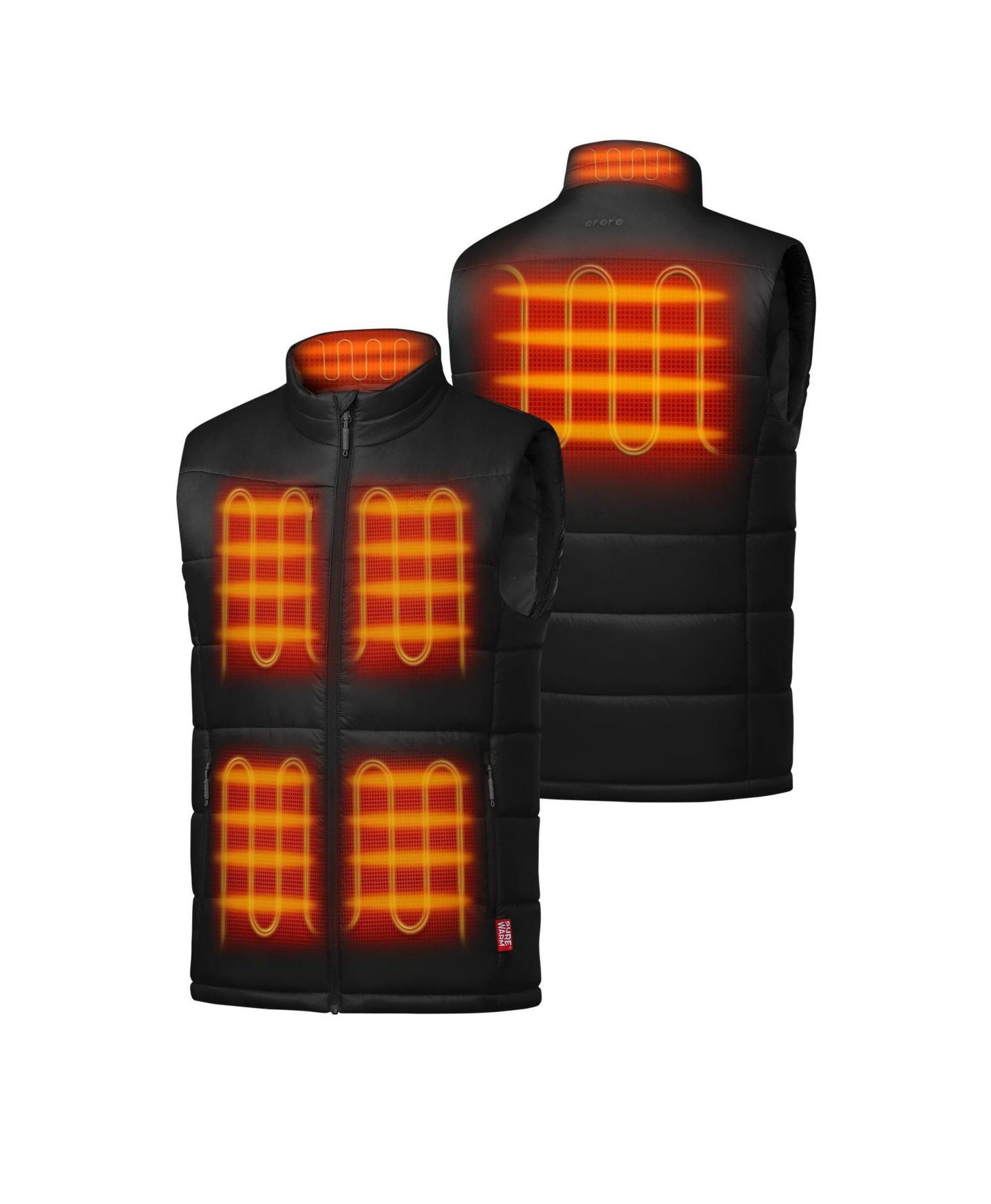 Мужской жилет ororo SureWarm 6-Zone Classic Heated Vest, цвет: Чёрный — фото 2
