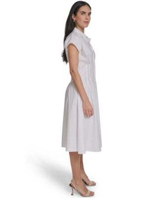 Women's White Shirt Fit & Flare Dresses | Macy's