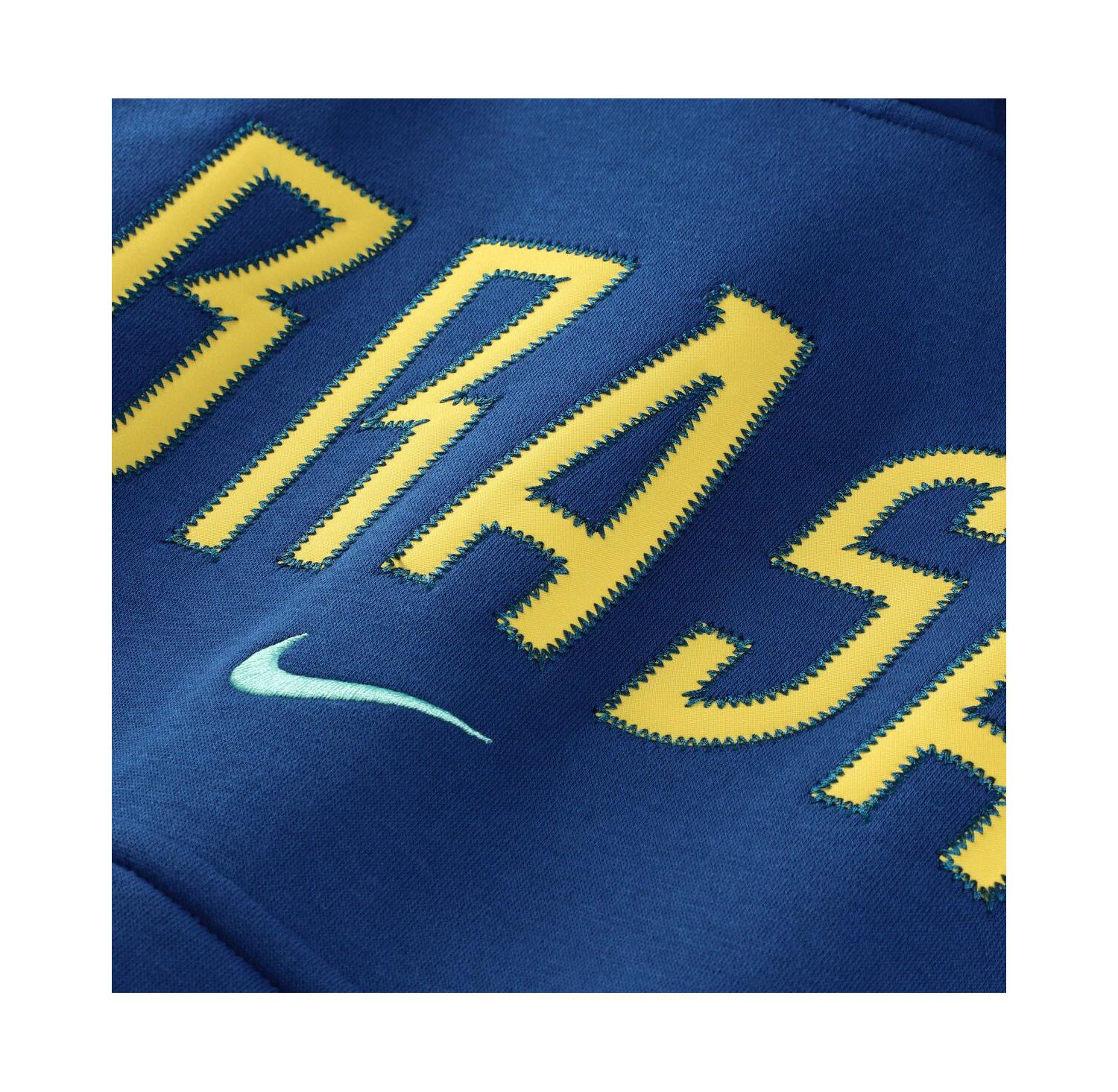 Women's Blue Brazil National Team Phoenix Fleece Hoodie