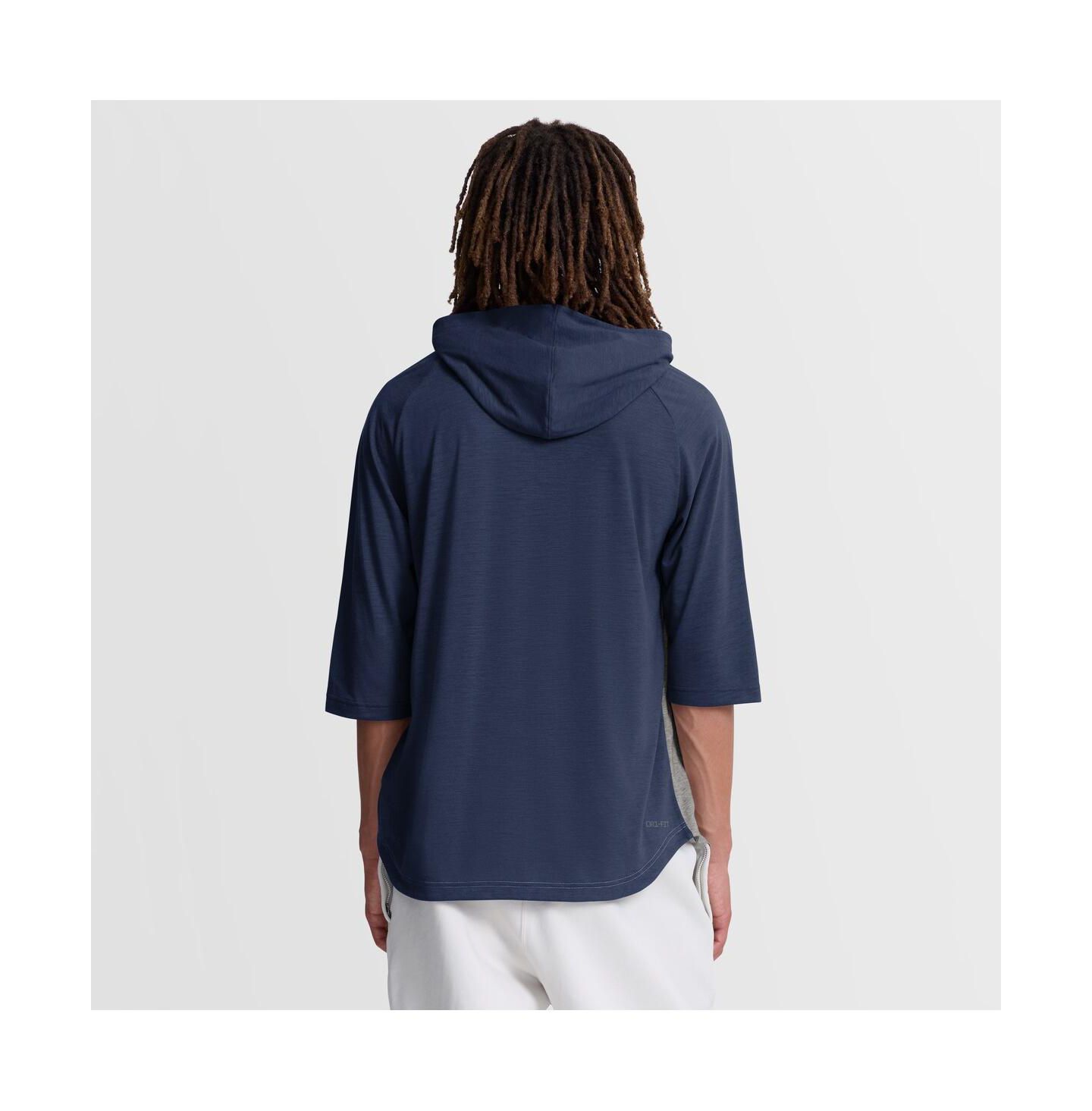 Мужская футболка Nike Gray Houston Astros Authentic Collection Flux Dri-FIT Raglan 3/4-Sleeve Hooded — фото 2