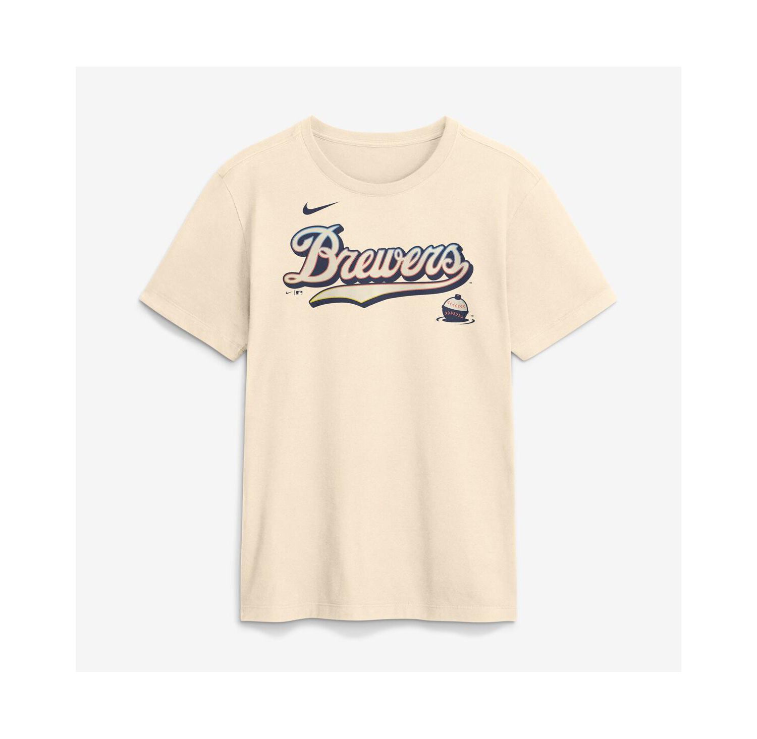 Men's Cream Milwaukee Brewers 2026 City Connect Wordmark T-Shirt