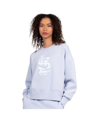 Women's Light Blue St. Louis Cardinals Pastels Boxy Fleece Sweatshirt