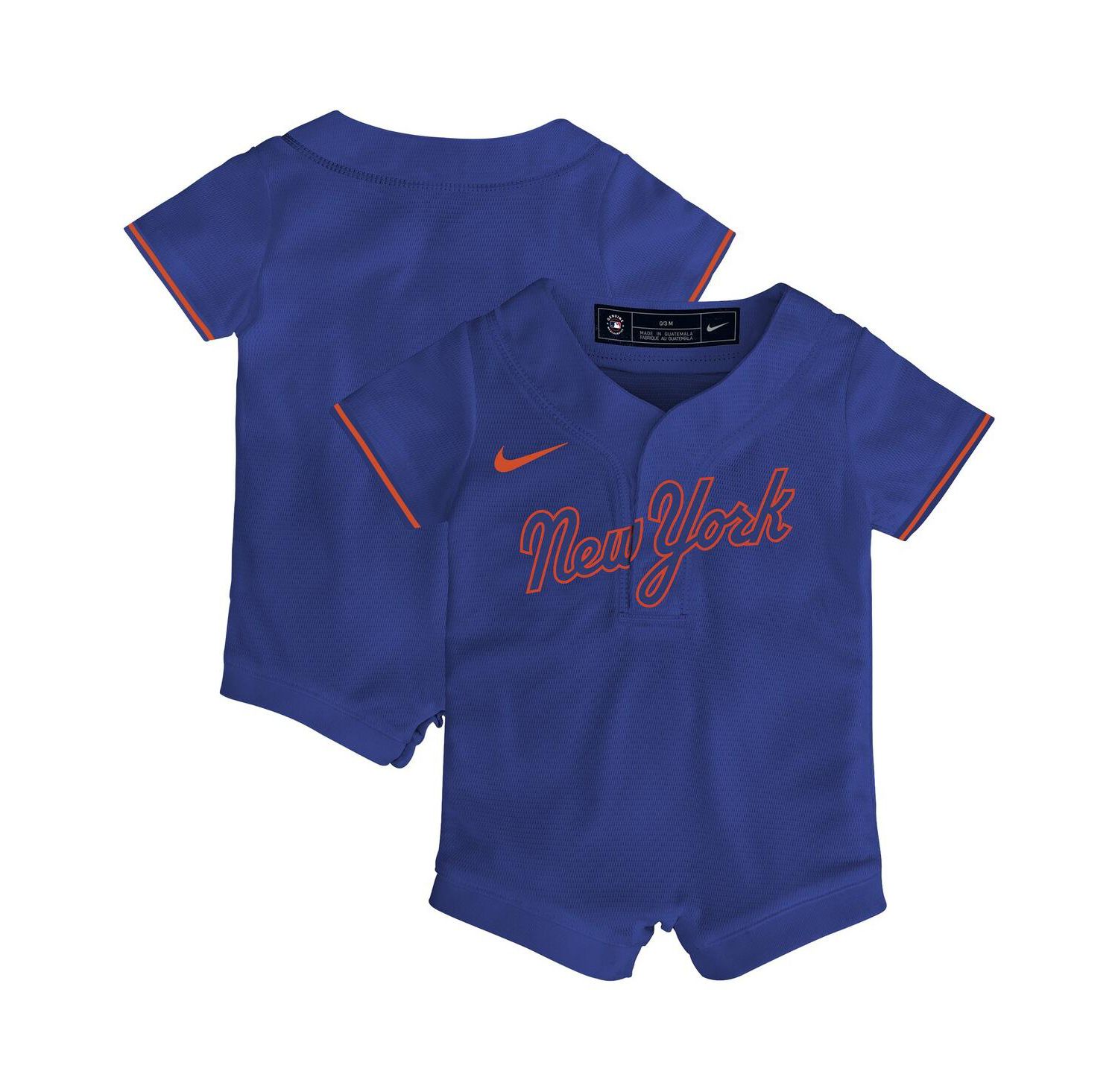 Baby Boys and Girls Royal New York Mets Alternate Replica Romper Jersey